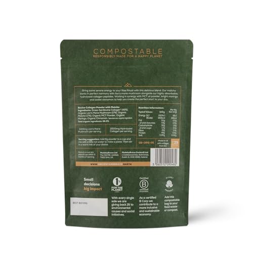 Ancient + Brave Matcha Collagen 150g Pouch - Lion's Mane Mushroom Powder Supplement Ancient + Brave buy supplements canada