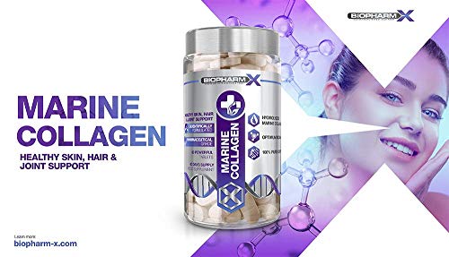 Marine Collagen 1000mg Tablets + Vitamin C (2 Month Supply / 60 High Strength Capsules) Biopharm-X buy supplements canada