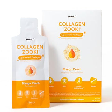 Zooki 5000mg Marine Collagen Liquid Sachets | Hydrolysed Marine Collagen Peptides yourzooki buy supplements canada