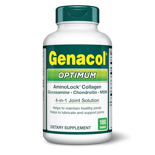 Genacol Optimum – Glucosamine, Chondroitin, MSM & Ultra-Hydrolyzed Collagen, Joint Support Tablets, 180 Count (60-Day Supply) Genacol buy supplements canada