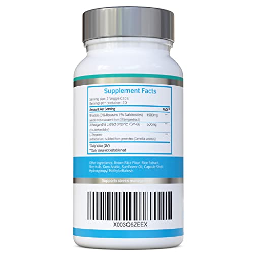 Rhodiola & Ashwagandha with L-Theanine - Award Winning Ashwagandha KSM-66 600mg swiss bioenergetics buy supplements canada