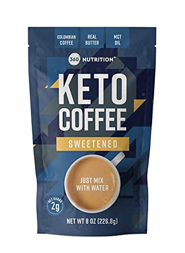 360 Nutrition Instant Keto Coffee with MCT Oil, Coconut Oil, Sweetened, Gluten Free 360 Nutrition buy supplements canada