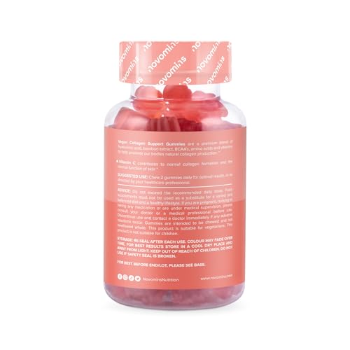 Vegan Collagen Gummies – Advanced Superfood Blend – Vegan Collagen Alternative for Women and Men – Infused with Vitamin C novomins buy supplements canada