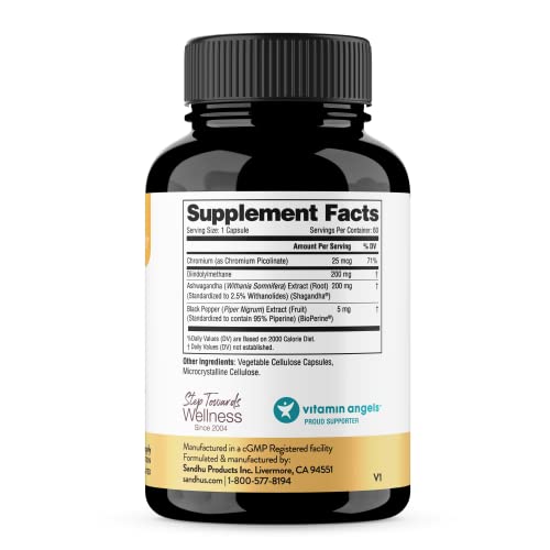 Sandhu's DIM Supplement 200 mg -60 Capsules - Diindolymethane with Ashwagandha Sandhu's buy supplements canada