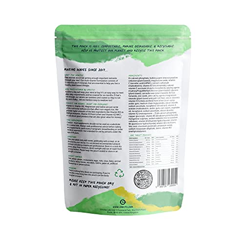 Vegan Multivitamins & Minerals - With High Strength Vitamin B12, D3, K2 & Iron Omvits buy supplements canada