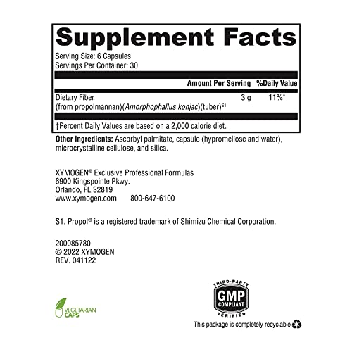 XYMOGEN OptiFiber Lean Fiber Supplement - 100% Natural and Soluble Propolmannan Fiber XYMOGEN buy supplements canada