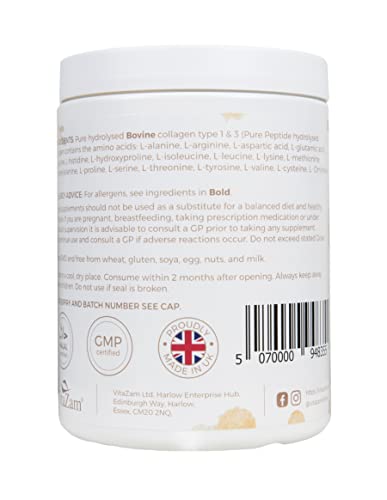 Vitazam Fine Diamond Bovine Collagen Powder - Hydrolyzed Type 1 & 3 Collagen Powder Protein VitaZam buy supplements canada