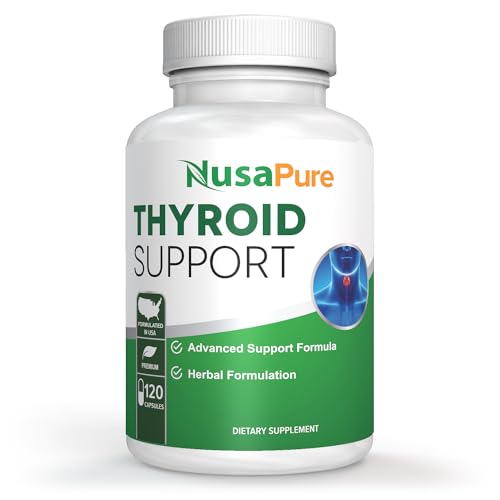 NusaPure Premium Thyroid Support Supplement (Non-GMO) 120 caps for with Ashwaganda NusaPure buy supplements canada