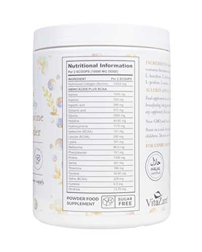 Vitazam Bovine Collagen Peptides - Hydrolyzed Type 1 & 3 Collagen Powder Protein Supplement for Healthy VitaZam buy supplements canada
