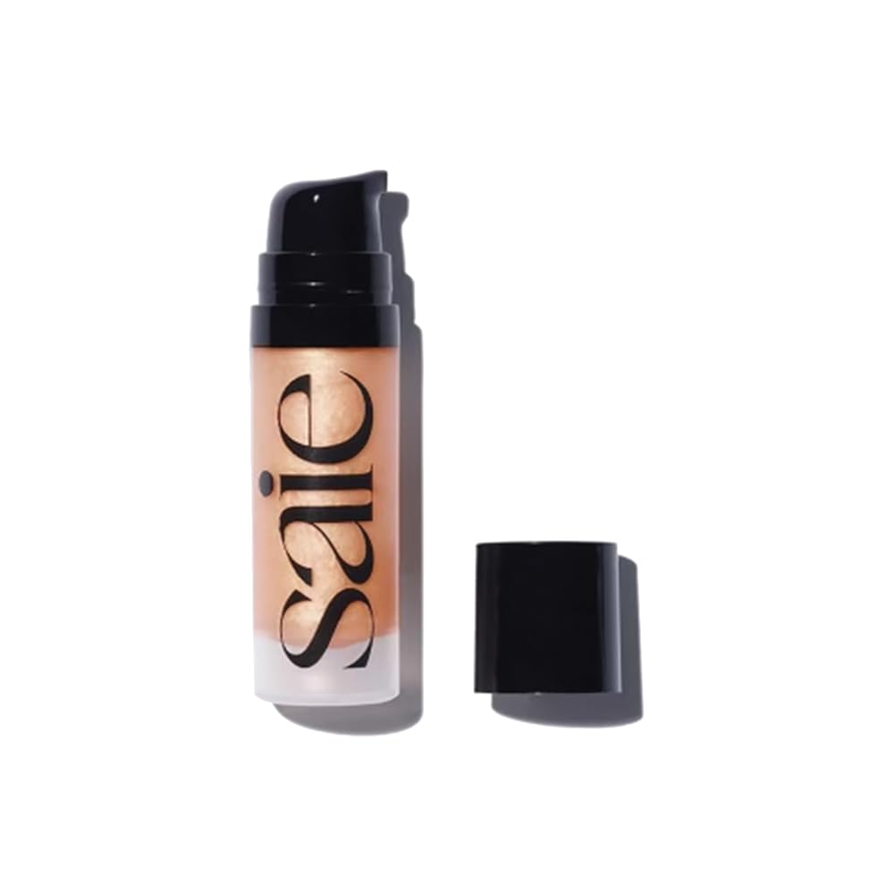 Saie Mini Glowy Super Gel Lightweight llluminator & Makeup Primer - Sunglow (0.5 oz) + Dew Blush - Lightweight Liquid Blush with a Blendable + Buildable Cream Finish - Cutie (.40 oz) Saie buy supplements canada