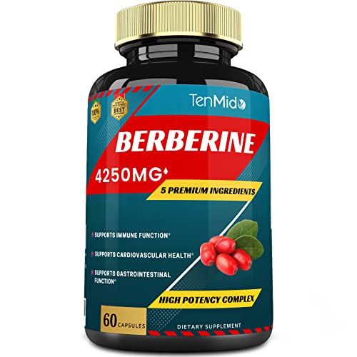 Berberine Extract Capsules 4250mg, 2 Months Supply & Ceylon, Milk Thistle, Turmeric Tenmido buy supplements canada