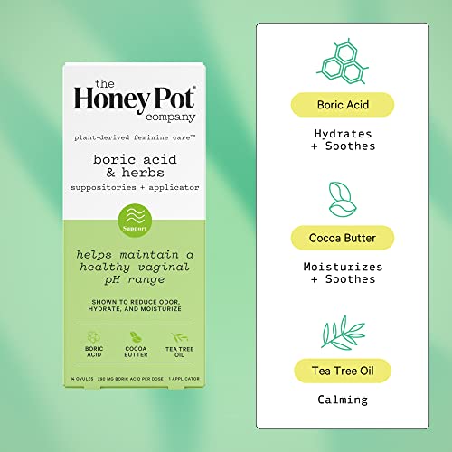 The Honey Pot Company 7 Day Boric Acid & Herbs Suppositories - Maintains and Balances Healthy The Honey Pot Company buy supplements canada