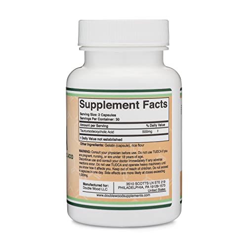 TUDCA Bile Salts Liver Support Supplement, 500mg Servings, Liver and Gallbladder Double Wood Supplements buy supplements canada