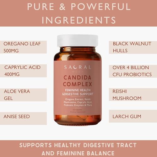 SACRALMOON Candida Cleanse - 8 Cleansing Ingredients for Digestive Support and Feminine Care SACRALMOON buy supplements canada