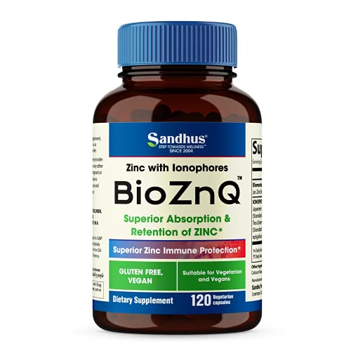 Sandhu's BioZnq 900mg Vegetarian Capsules Zinc Supplement with Quercetin Sandhu's buy supplements canada