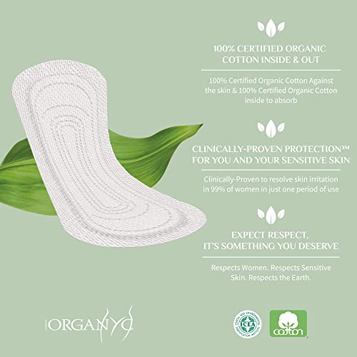 Organyc 100% Certified Organic Cotton Folded Panty Liner, Ultra Thin, Light Flow, 24 Count Organyc buy supplements canada