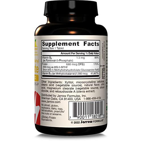 Jarrow Formulas Methyl B-12 & Methyl Folate, Bioactive Vitamin B9 & Vitamin B12 Supplement, Supports Cellular Energy Production, Healthy Brain Function & Metabolism Jarrow Formulas buy supplements canada