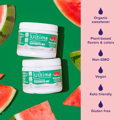 Ultima Replenisher Daily Electrolyte Drink Mix – Watermelon, 30 Servings – Hydration Ultima Replenisher buy supplements canada