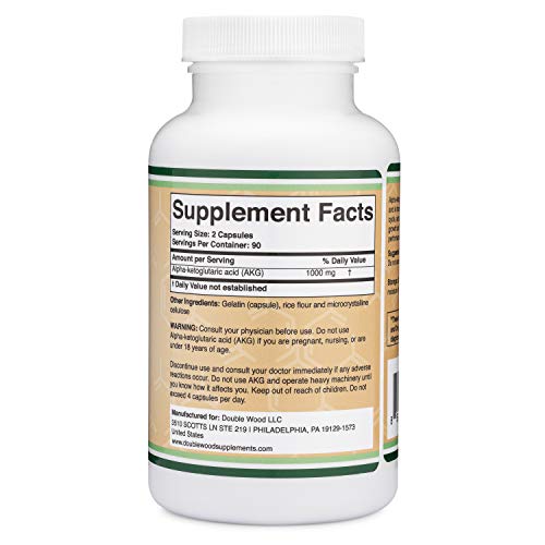 AKG Supplement (Alpha Ketoglutaric Acid) 1,000mg Per Serving (180 Capsules) Different Double Wood Supplements buy supplements canada