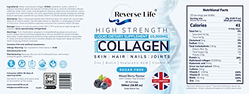 Reverse Life Marine Collagen + Green Tea Liquid Supplement Drink High-Strength 10,000mg Hydrolysed Reverse Life buy supplements canada