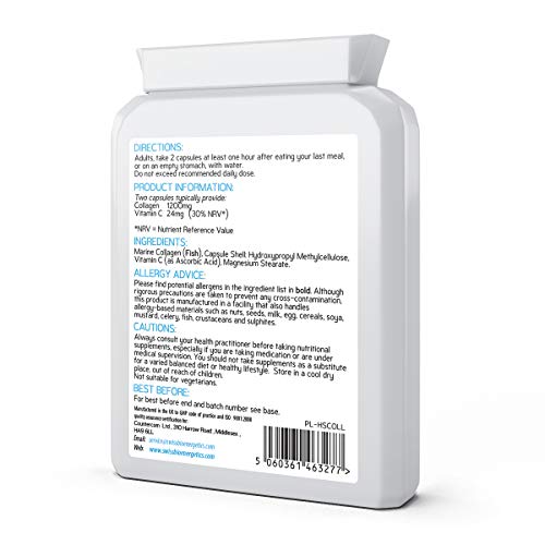 Marine Collagen 600mg 60 Capsules - Highly Bioavailable Naticol® Type 1 swiss bioenergetics buy supplements canada