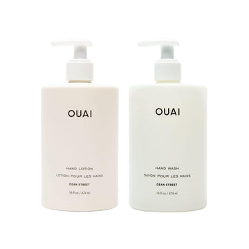 OUAI Hand Wash and Hand Lotion Set, Dean Street Scent - Moisturizes and Exfoliates with Daily Use - Made with Jojoba Esters, Avocado & Rosehip Oils (16 Fl Oz Each) OUAI buy supplements canada