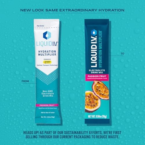 Liquid I.V.® Hydration Multiplier - Passion Fruit | Electrolyte Powder Drink Mix | 1 Pack (16 Servings) Liquid I.V. buy supplements canada