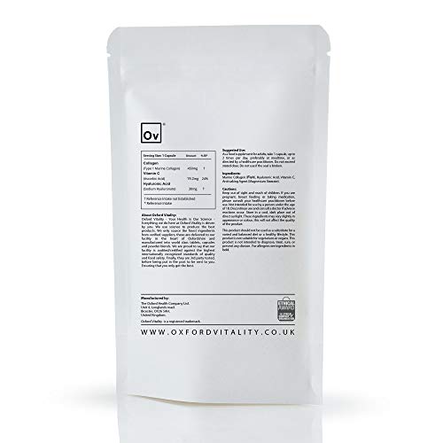 Collagen 450mg, Vitamin C 19.2mg, Hyaluronic Acid 30mg Capsules | Bones & Skin Ov OXFORD VITALITY buy supplements canada