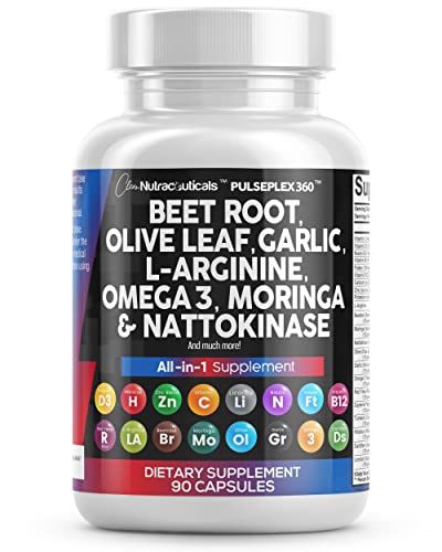Beet Root Capsules 6000mg Olive Leaf 6000mg Nattokinase 4000 FU Clean Nutraceuticals buy supplements canada