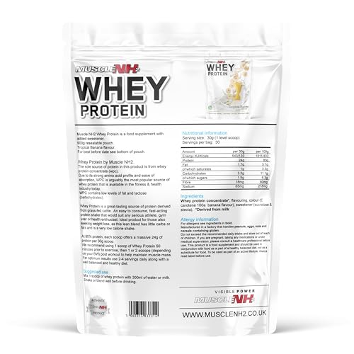 MuscleNh2 Whey Protein Powder Milk Protein, Soy Free, Gluten Free, Naturally Occurring BCAAs MuscleNh2 buy supplements canada