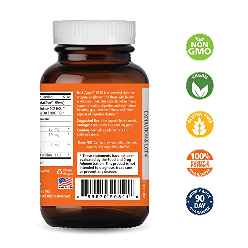 Real-Zymes™ KETO Digestive Enzymes Supplement with Probiotics for Better Digestion PURE ESSENCE LABS buy supplements canada