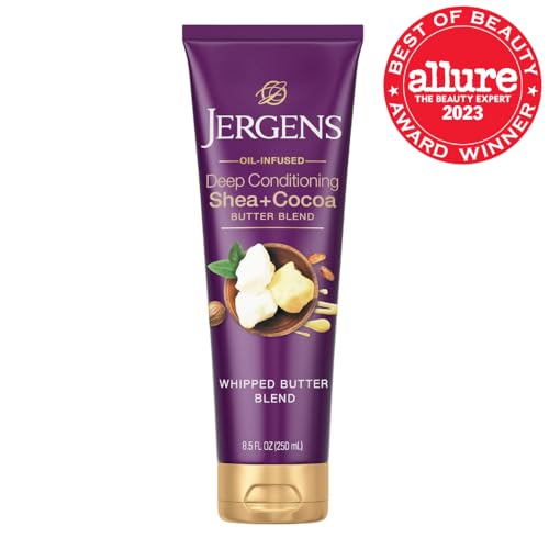 Jergens Shea and Cocoa Whipped Body Butter Lotion, Tone Enriching Hand And Body Lotion for Dry Skin, with Vitamins B3 & E, 8.5 Oz Jergens buy supplements canada