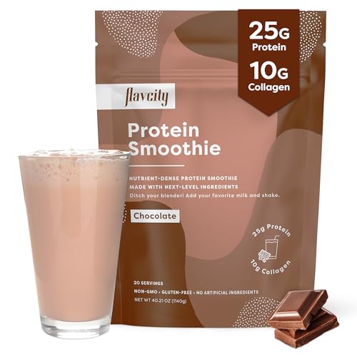 FlavCity Protein Powder Smoothie, Chocolate - 100% Grass-Fed Whey Protein Smoothie FlavCity buy supplements canada