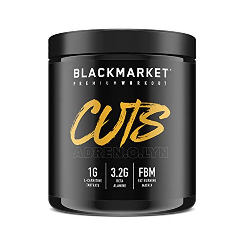 BLACKMARKET CUTS Pre Workout - Flavored Energy Powdered Drink Mix for Men BLACKMARKET buy supplements canada
