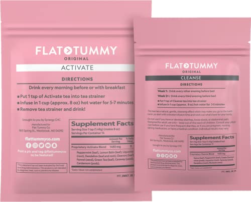 Flat Tummy Tea – 2-step, 4 Week Program – Detox Tea to Boost Energy & Reduce Bloating Flat Tummy Tea buy supplements canada