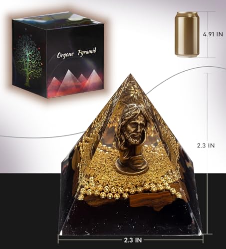 FENGSHUI-CAISHEN Mini Jesus Figurine in Healing Crystal Orgone Pyramid - Obsidian Tiger's Eye FENGSHUI-CAISHEN buy supplements canada