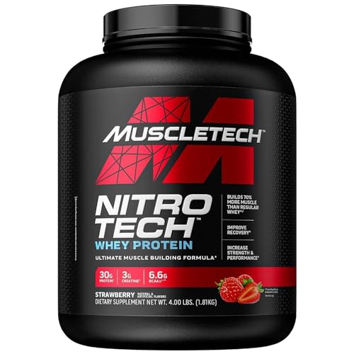 Whey Protein Powder, MuscleTech Nitro-Tech Whey Protein Isolate & Peptides, Protein MuscleTech buy supplements canada