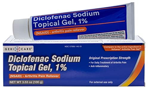 Topical Arthritis Pain Relief Gel Diclofenac Sodium 1% (NSAID) by GeriCare- Hand Wrist Elbow Foot Ankle Knee Extra-Strength Arthritis Pain Reliever- Anti-inflammatory Arthritis Pain Treatment- 3.53oz GeriCare buy supplements canada