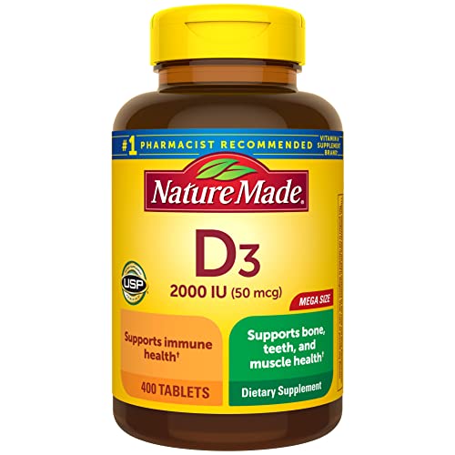 Nature Made Vitamin D3 2000 IU (50 mcg), Dietary Supplement for Bone, Teeth Nature Made buy supplements canada