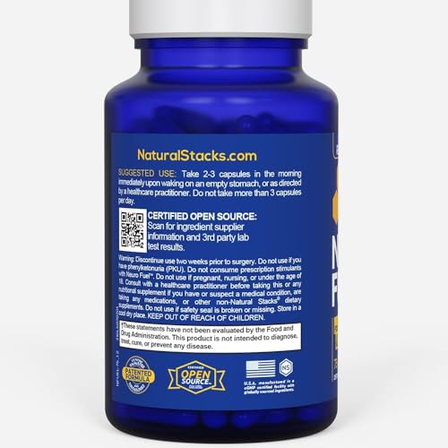 NATURAL STACKS Original NeuroFuel Nootropic Brain Support Supplement - 750mg L-Carnitine & 500mg L-Phenylalanine - Brain Supplement for Memory and Focus* - 75 Focus Pills NATURAL STACKS buy supplements canada