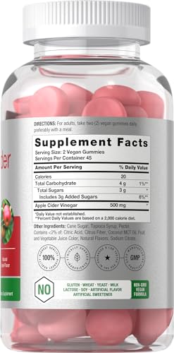 Horbaach Vegan Apple Cider Vinegar Gummies | 90 Count | ACV Supplement | Natural Horbäach buy supplements canada