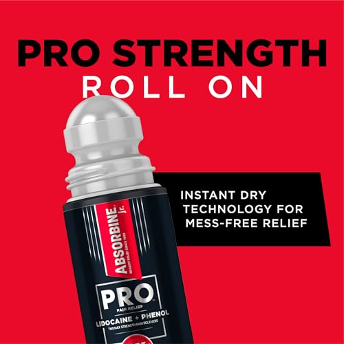 Absorbine Jr. PRO Maximum Strength Lidocaine Roll-On for Targeted Nerve and Muscle Pain Relief, 4% Lidocaine + 1.5% Phenol, Fast Acting & Long Lasting, 2.5 oz ABSORBINE JR. buy supplements canada