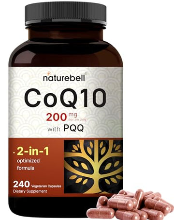 NatureBell CoQ10 (Ubiquinone) 200mg with PQQ, 240 Veggie Capsules | Stable High NatureBell buy supplements canada