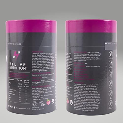 Hylife Nutrition - Organic Protein Powder - Mixed Berry Vegan Protein Powder (450g - 15 Servings) Hylife Nutrition buy supplements canada