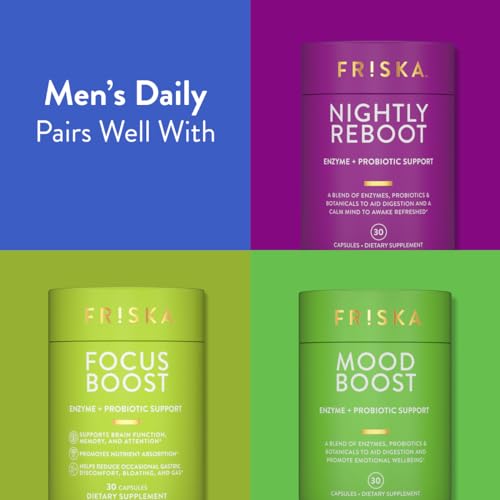 FRISKA Men’s Daily Digestive Enzyme and Probiotics Supplement, Natural Support FR!SKA buy supplements canada