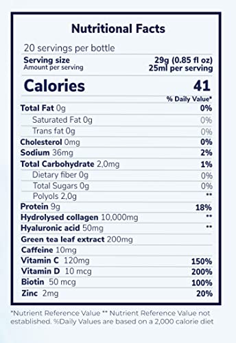 Reverse Life Marine Collagen + Green Tea Liquid Supplement Drink High-Strength 10,000mg Hydrolysed Reverse Life buy supplements canada