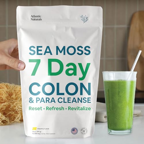 Atlantic Naturals Sea Moss 7 Day Colon and para Cleanse | Detox, Gut Health and Intestinal Atlantic Naturals buy supplements canada