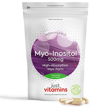 Myo-Inositol Capsules - 500mg x90 Capsules - Pure Premium Quality Myo Inositol Vitamin Just Vitamins buy supplements canada