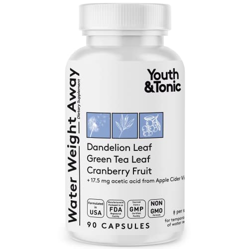 Youth & Tonic Natural Water Pills (90 Count) for Swelling Belly Bloating Youth & Tonic buy supplements canada