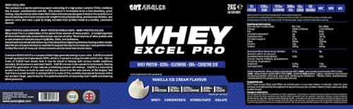 Out Angled Whey Excel Pro Whey Protein Powder Vanilla Flavour, 2kg, 66 Servings, High Protein Powder OUT ANGLED buy supplements canada